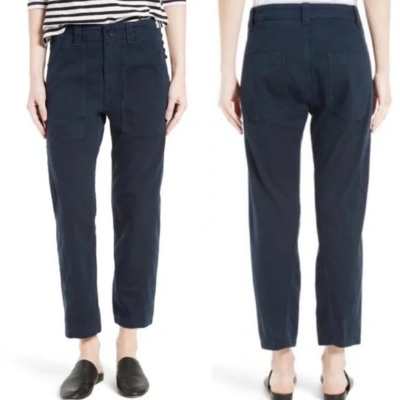 Vince Pants - Vince Navy Military Cropped Pants